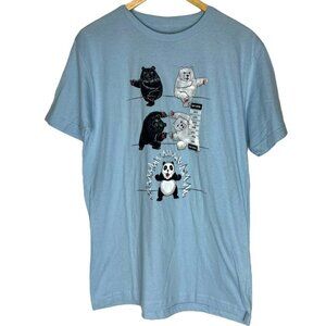 5/$25 Black Matter‎ Hot Topic Men's Large Tshirt Ultimate Fusion Panda Blue
